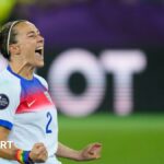 Lucy Bronze celebrates