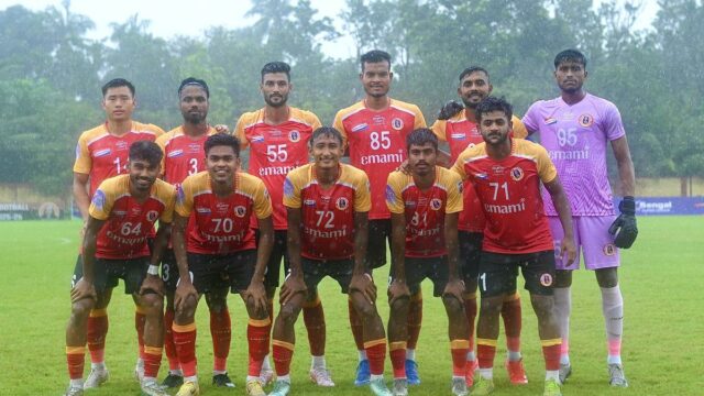 East Bengali dáva šesť gólov okolo BSS Sporting vo futbalovej lige v Kalkate

