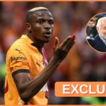 Victor Osimhen oslavuje cieľ pre Galatasaray proti Fenerbahce