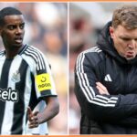 Alexander Isak oslavuje cieľ pre Newcastle United