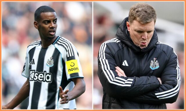 Alexander Isak oslavuje cieľ pre Newcastle United