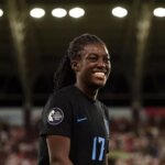 Fanúšik Arsenal Michelle Agyemang Rise z Anglicka Ball-Girl na hviezdu Euro 2025