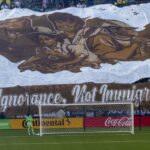 Fanúšikovia Galaxy protestujú proti tichu tímu v reakcii na nájazdy na ľad