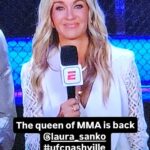 Laura Sanko sa vrátila do amerických televízorov ako UFC Fight Night ako sobotný komentátor