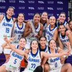 Ženy Gilas Pilipinas oslavujú veľké víťazstvo nad Libanonom v Fiba Asia Cup 2025.