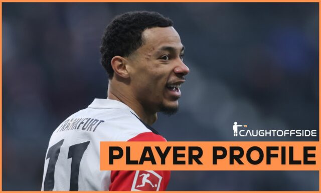 Eintracht Frankfurt útočník Hugo Ekitike v akcii