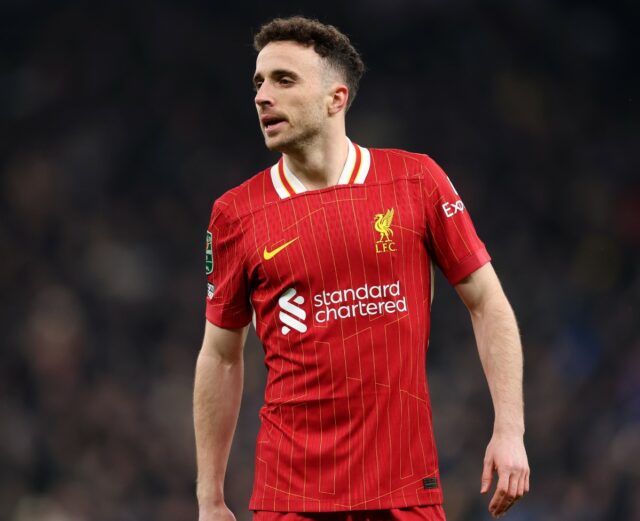 Diogo Jota de Liverpool v akcii 