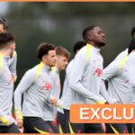 Ibrahima Konate v akcii pre Liverpool proti Ipswich