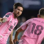Inter Miamis Lionel Messi, sporný Jordi Alba proti FC Cincinnati