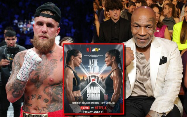 Jake Paul a Mike Tyson umiestnia 1 milión dolárov stávku Katie Taylor vs. Amanda Serrano 3

