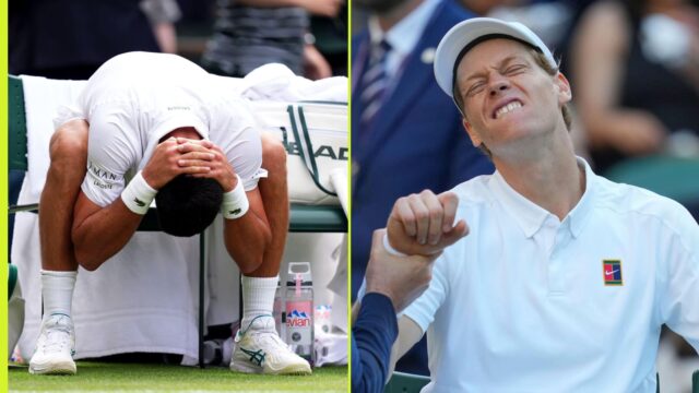 Jannik Sinner a Novak Djokovic čelia veľkému zraneniu vo Wimbledone

