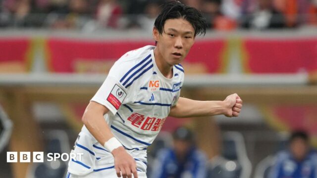 Hayato Inamura in action for Albirex Niigata