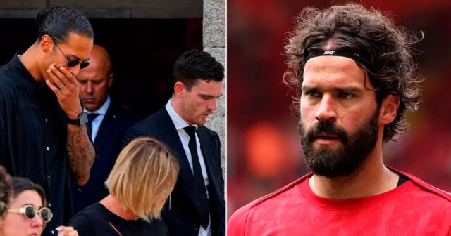 La raison déchirante d'Alisson Becker pour manquer les funérailles de Diogo Jota au Portugal

