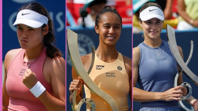 Leylah Fernandez +12, Anna Kalinskaya +17, Emma Raducanu +13

