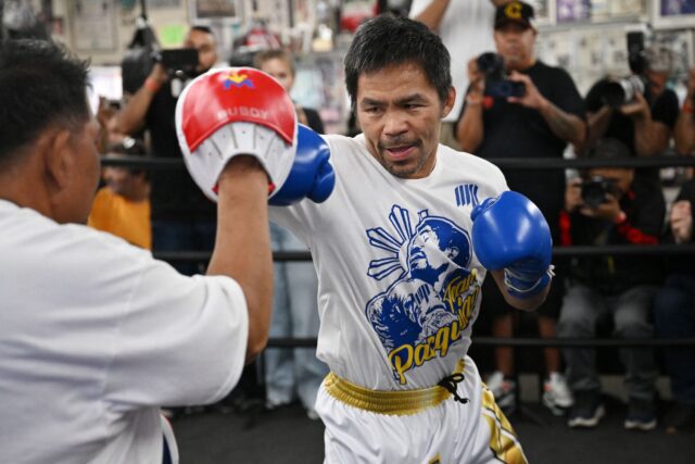 Manny Pacquiao Training vs Mario Barrios