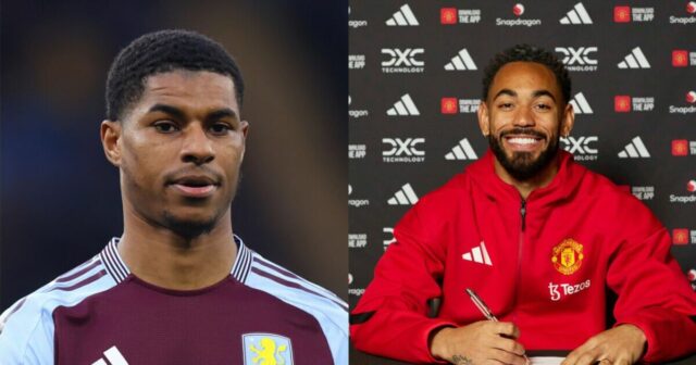 Marcus Rashford Post, ktorý hovorí reakcii po tom, čo ho človek utd odstráni z č. 10 košeľový futbalový šport

