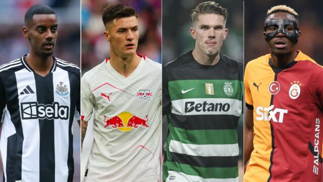 Možnosti prenosu hlavných európskych útočníkov: Seško, Gyökeres, Isak, okrem toho

