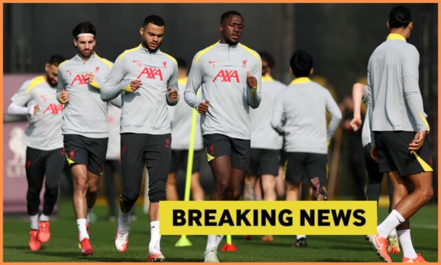 Ibrahima Konate oslavuje cieľ pre Liverpool
