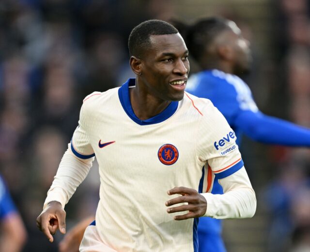 Nicolas Jackson oslavuje cieľ pre Chelsea