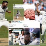Ben Stokes, ktorý oslavuje so spoluhráčmi po výbere bránky na poslednej gule dňa - Zdroj: Getty Images