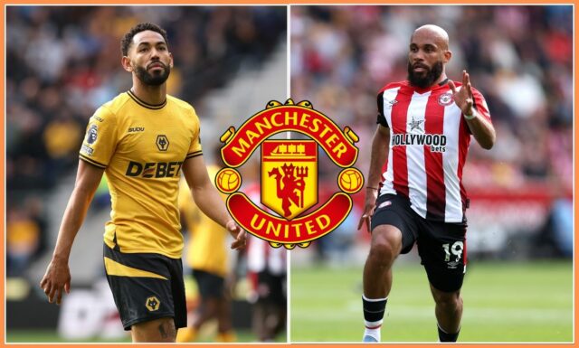 Bryan Mbeumo s oslavou kolenného sklzu pre Brentford proti Brightonu
