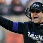 Ravens -Coach John Harbaugh obhajuje Biely dom -Zhromažďovanie s Trumpom