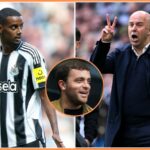 Útočník Newcastle Alexander Isak vezme koleno