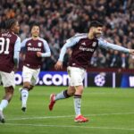 Marco Asensio oslavuje skóre pre Aston Villa vs. Club Brugge