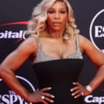 Serena Williams shows off her toned physique in blue bikini image