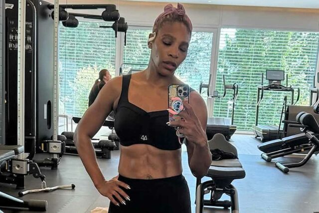Serena Williams/Instagram Serena Williams v telocvični