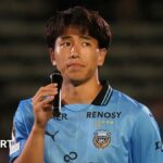 Shin Yamada said his goodbyes to Kawasaki Frontale fans on Wednesday