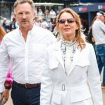Christian Horner je zobrazený so svojou manželkou, bývalým Spice Girl Geri Horner, Goodwood Festival v júli minulého roka
