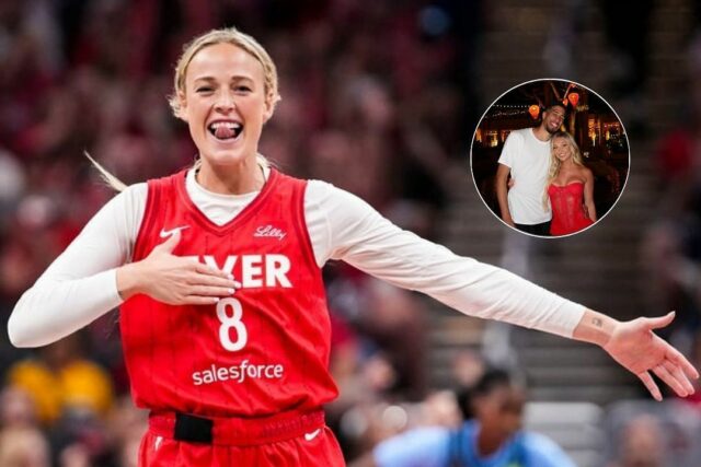 Sophie Cunningham kričí na Tyrese Haliburton a Jade Jones vo svojej histórii (zdroj: Sophie Cunningham/Instagram)