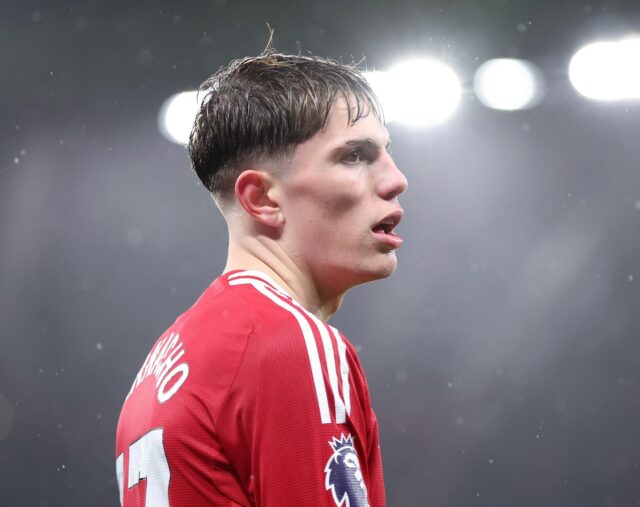 Alejandro Garnacho v akcii pre Man United proti Ipswich Town