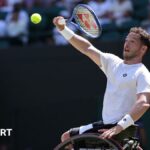 Alfie Hewett in action during this year's Wimbledon