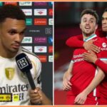 Trent Alexander-Arnold oslavuje s Diogo Jota v sezóne 2020/21