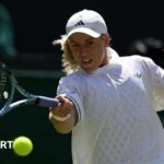 Sonay Kartal in action at Wimbledon
