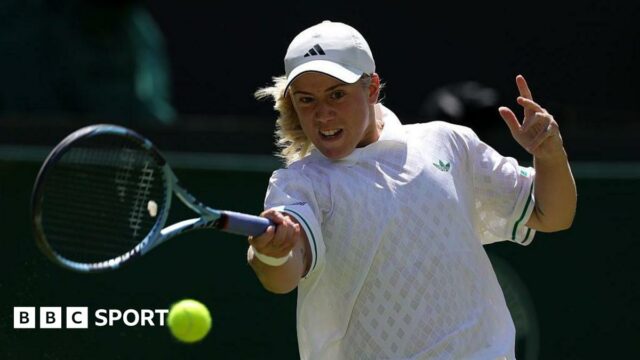 Sonay Kartal in action at Wimbledon
