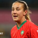 Yasmin Mrabet in action for Morocco