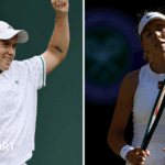 Sonay Kartal celebrates her win but Katie Boulter looks dejected