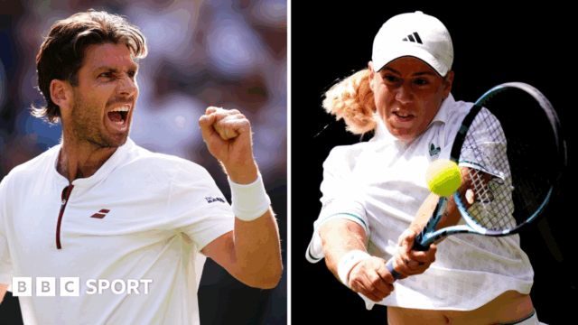 Split image of Cameron Norrie and Sonay Kartal