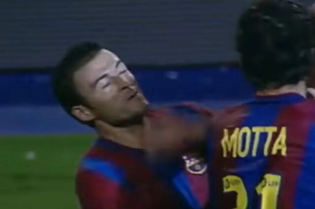 Enrique sa v roku 2003 podieľala na vyhrievanom strete s Real Madrid