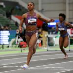 Russel v akcii na Grand Slam Track - Miami (zdroj obrázka: Getty)