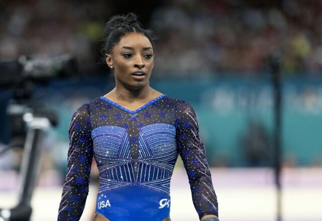 Simone Biles na olympijských hrách v Paríži 2024. (Fotografie Getty Images)