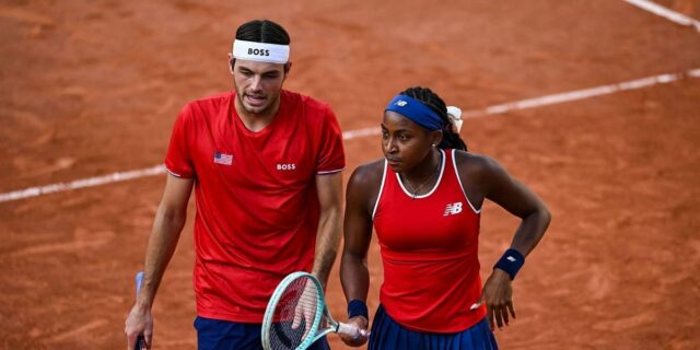 Taylor Fritz (vľavo) a Coco Gauff (vpravo) na olympijských hrách v Paríži 2024 (zdroj: Getty)