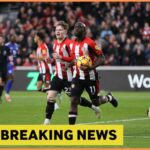 Ine Wissa reaguje počas Brentford vs Ipswich