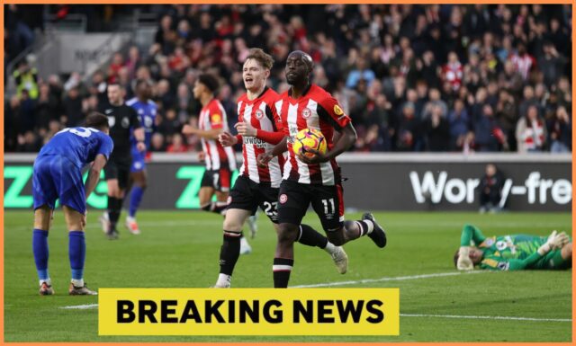 Ine Wissa reaguje počas Brentford vs Ipswich