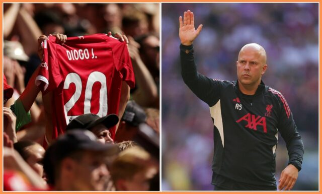 Hráči Liverpoolu a Crystal Palace udržiavajú minútu ticha na počesť Diogo Jota