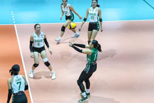 St. Benilde Blazers in Action počas Národnej pozvánky Batangas v Super League (SSL) v roku 2025.