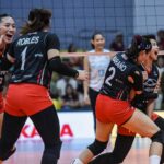 Cess Robles, teraz Galang a Chery Tiggo Crossovers oslavujú po bode počas PVL na prehliadke Tour